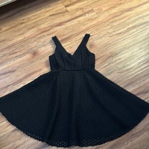 Maje Black Textured Mini Dress